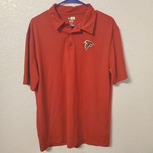 ATLANTA FALCONS NFL TEAM APPAREL  MEN'S RED POLO SHIRT SIZE LARGE.